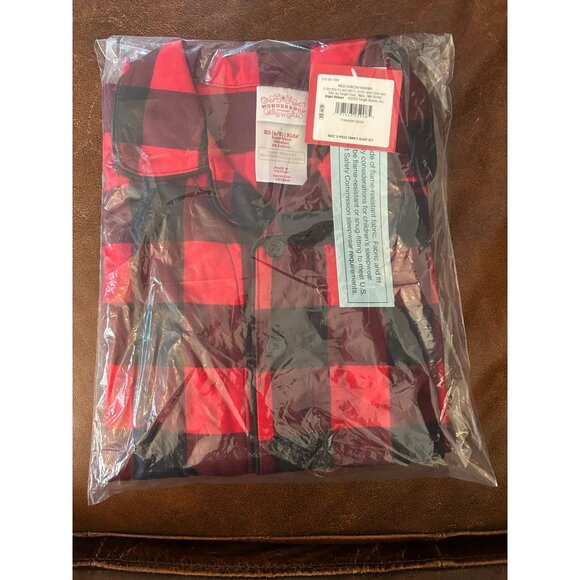 NEW Kids XS (4-5) Long Sleeve Shirt and Pants Buffalo Plaid Pajama Set - Wonders - Picture 3 of 4